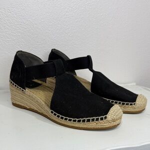 Tory Burch Catalina wedge sandals black size 7